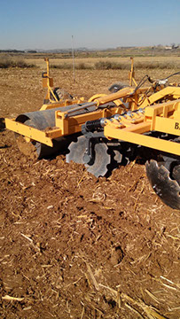 gradas de discos, bagues, trabajando